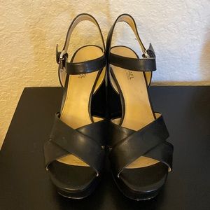 Michael Michael Kors black diva platform sandals. Size 6